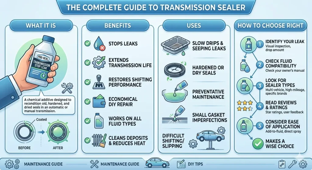 transmission sealer used to stop small transmission fluid leaks
