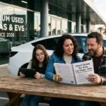 Used Teslas for sale Las Vegas including Tesla Model 3 and Model Y at dealership lot