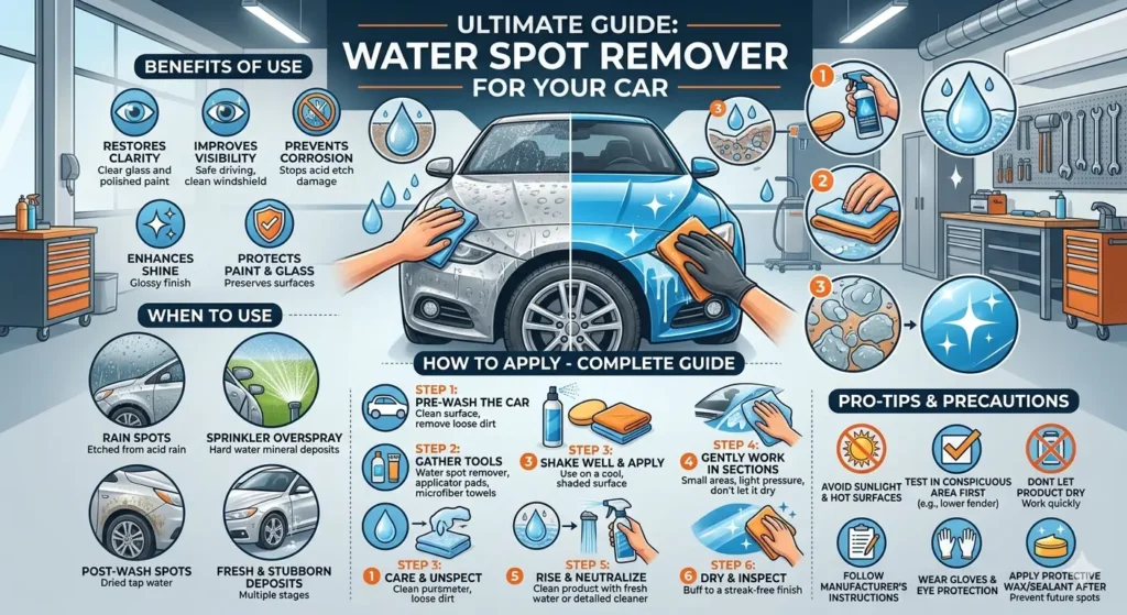 Water Spot Remover Car product removing stains from vehicle paint