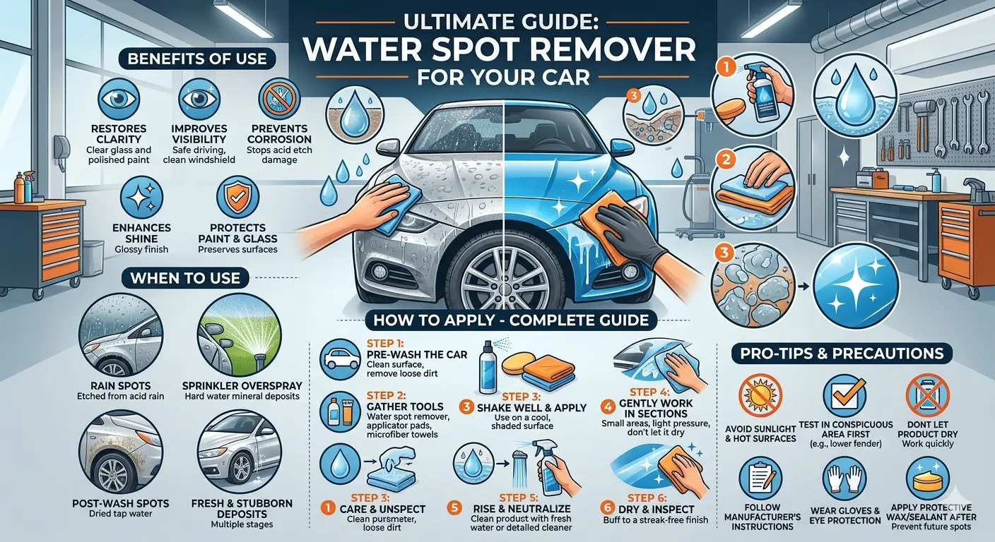 Water Spot Remover Car product removing stains from vehicle paint